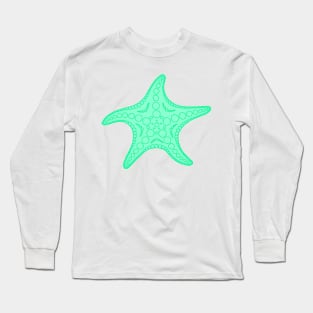 Starfish (cyan) Long Sleeve T-Shirt